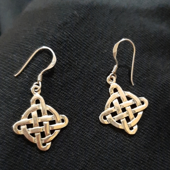 925 silver Jewelry - Celtic 925 artisan quality dangle earrings